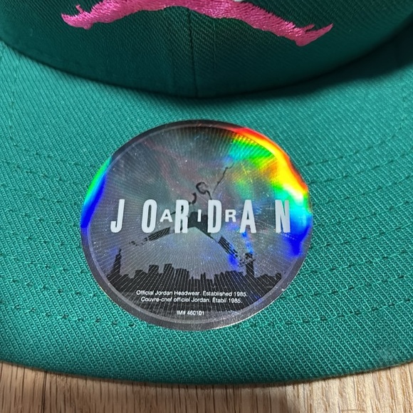 Jordan Air Jordan Embroidered Pink Jumpman Logo Snapback Baseball Hat - Picture 2 of 8